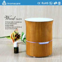 Aromatherapy essential aroma oil diffuser on humidifier- wood grain